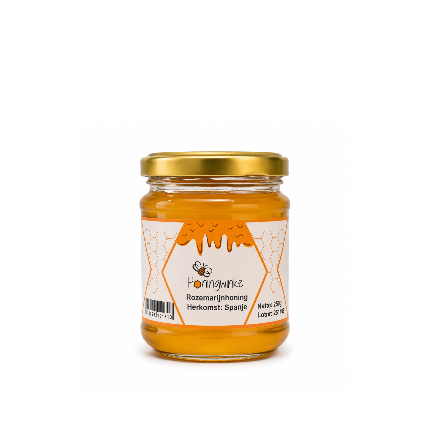 Sinaasappelhoning 250g Italië Honingwinkel (vloeibaar)