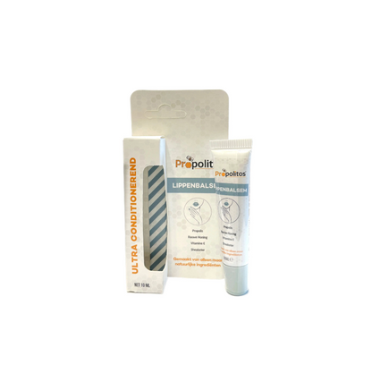 Lippenbalsem met propolis, rauwe honing, vitamine E en shea butter 10ml Propolitos (vloeibaar, ongekleurd)