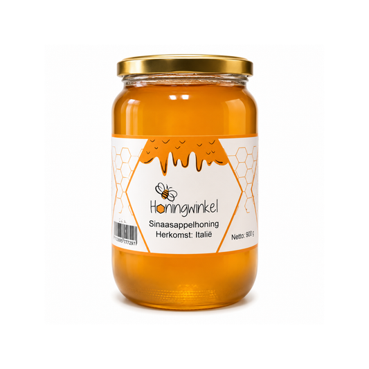 Sinaasappelhoning 900g Italië Honingwinkel (vloeibaar)