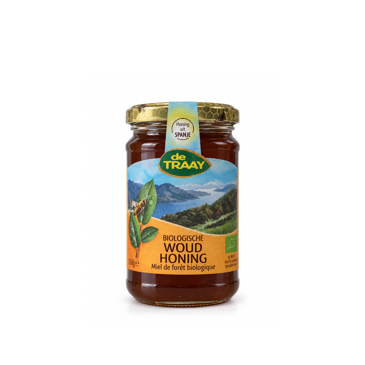 Biologische woudhoning Spanje 350g de Traay (vloeibaar)