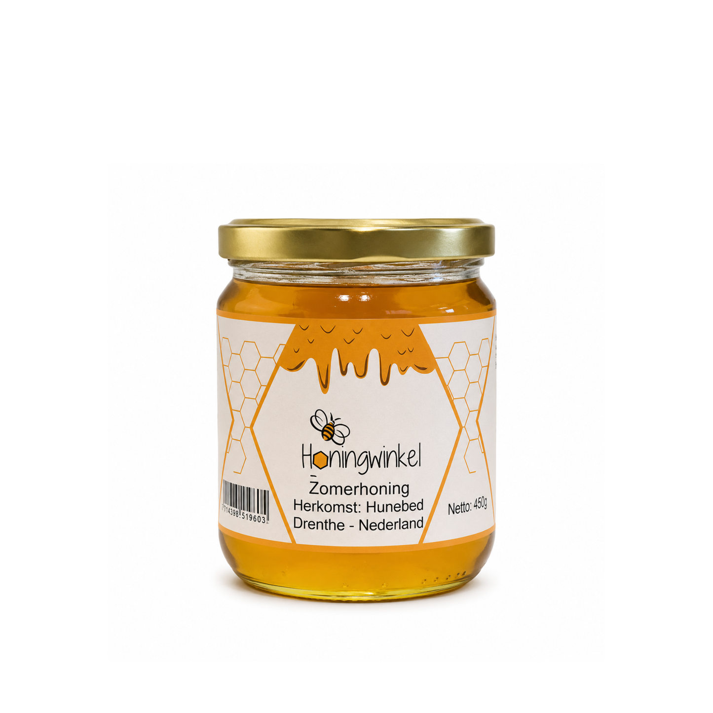Zomerhoning 450g Nederland Honingwinkel (vloeibaar)