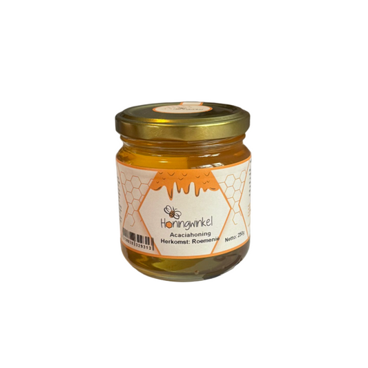Acaciahoning 250g Roemenië Honingwinkel (vloeibaar)