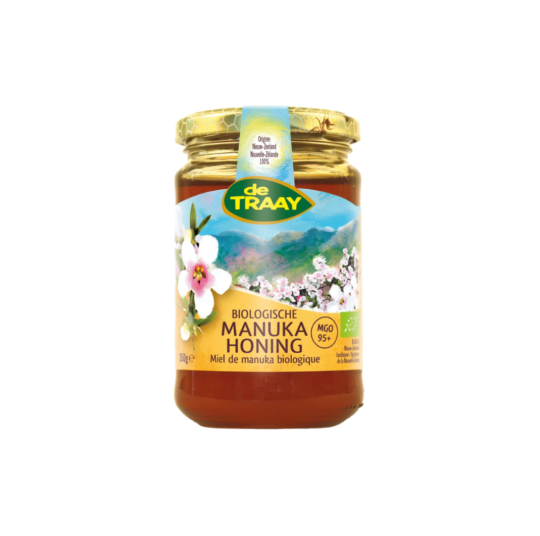 Biologische manukahoning MGO 95+ 350g Nieuw-Zeeland de Traay (vloeibaar)