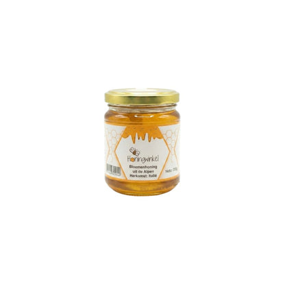 Bloemenhoning Alpen 250g, Italië Honingwinkel (vloeibaar)