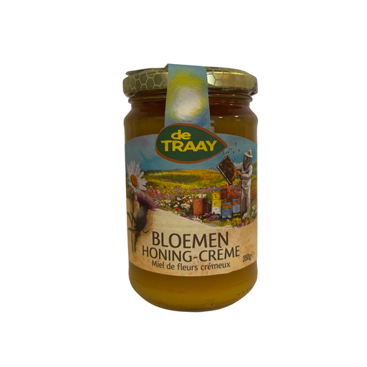 Bloemenhoning 350g de Traay (crème)