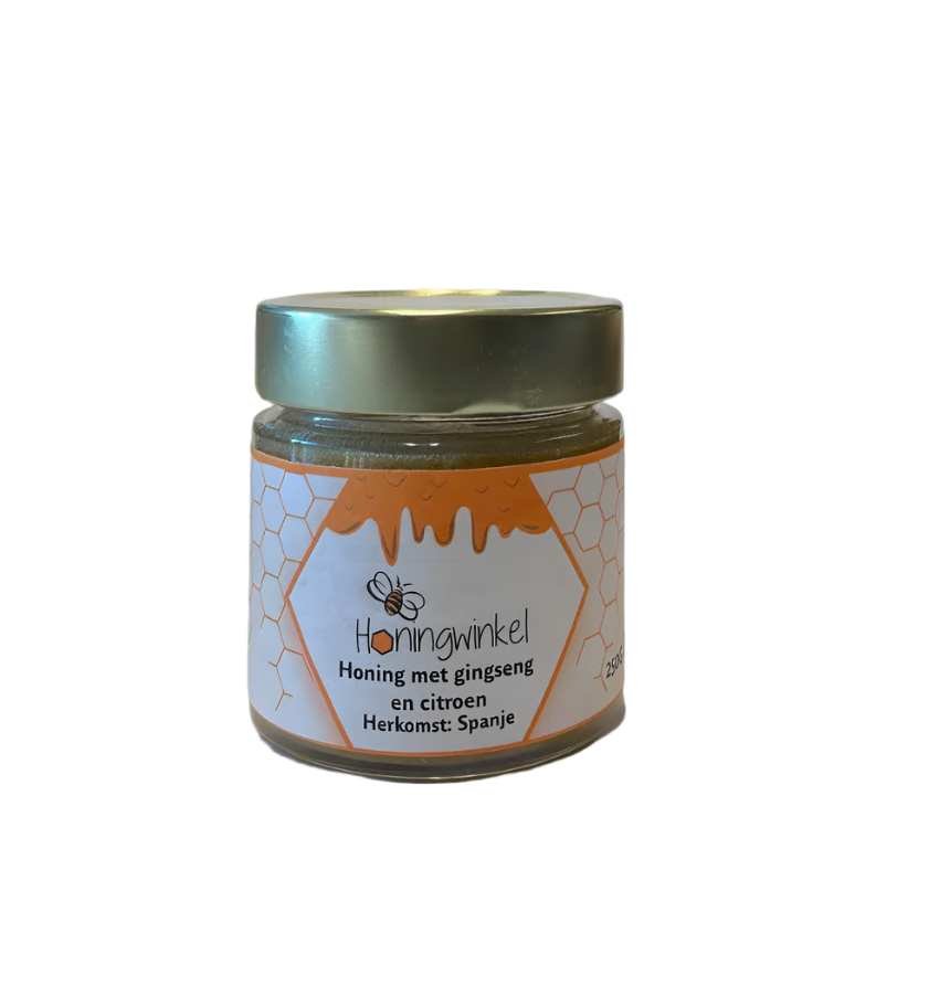Honing met ginseng en citroen Spanje 250g Honingwinkel
