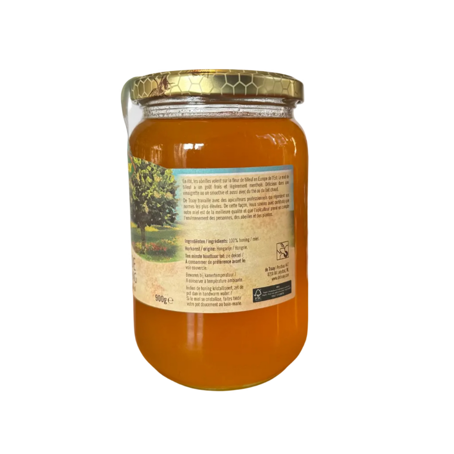 Lindehoning 900g Hongarije de Traay (vloeibaar)