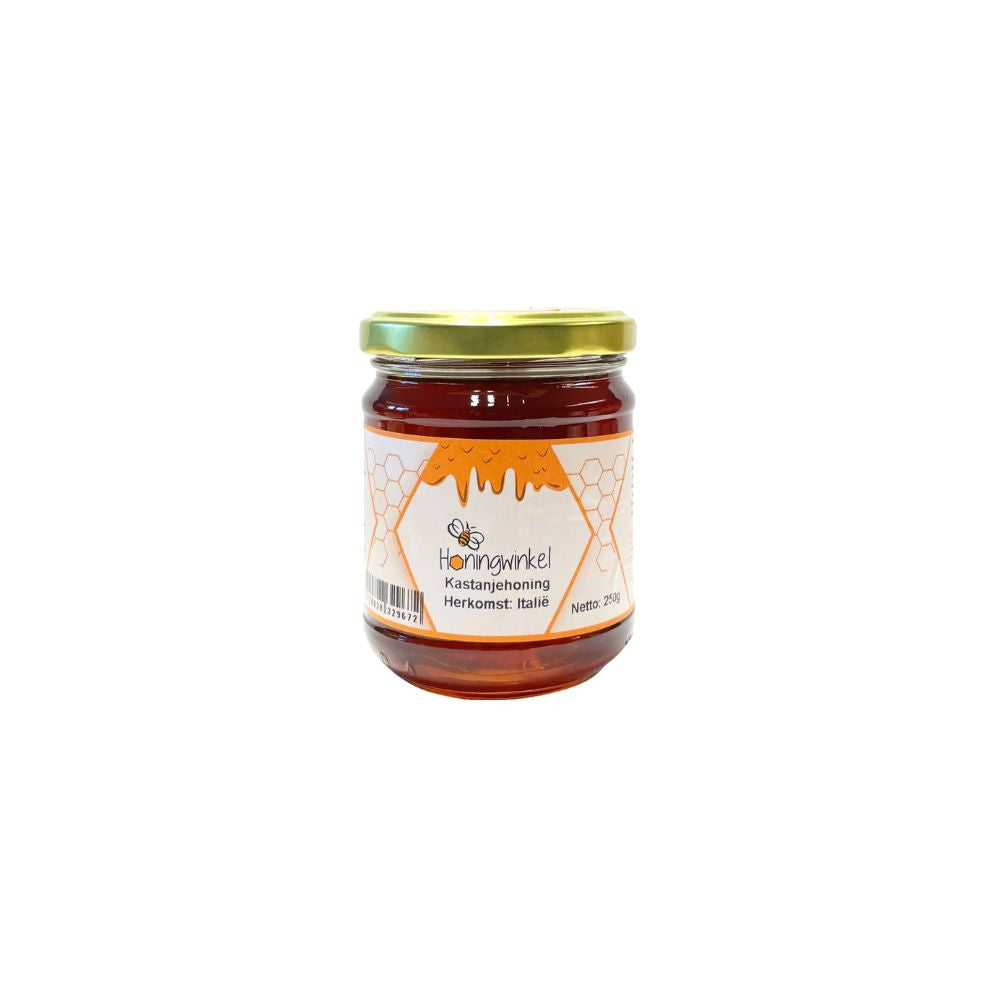 Kastanjehoning Italië 250g Honingwinkel (vloeibaar)