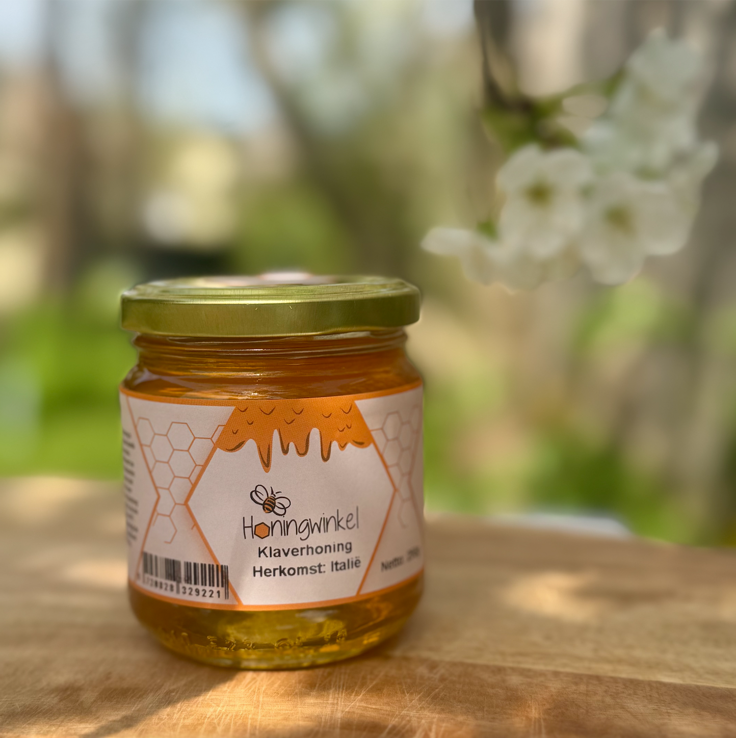 Klaverhoning Italië 250g (vloeibaar) Honingwinkel