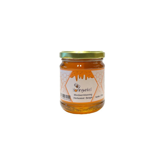 Meidoornhoning 250g België Honingwinkel (vloeibaar)