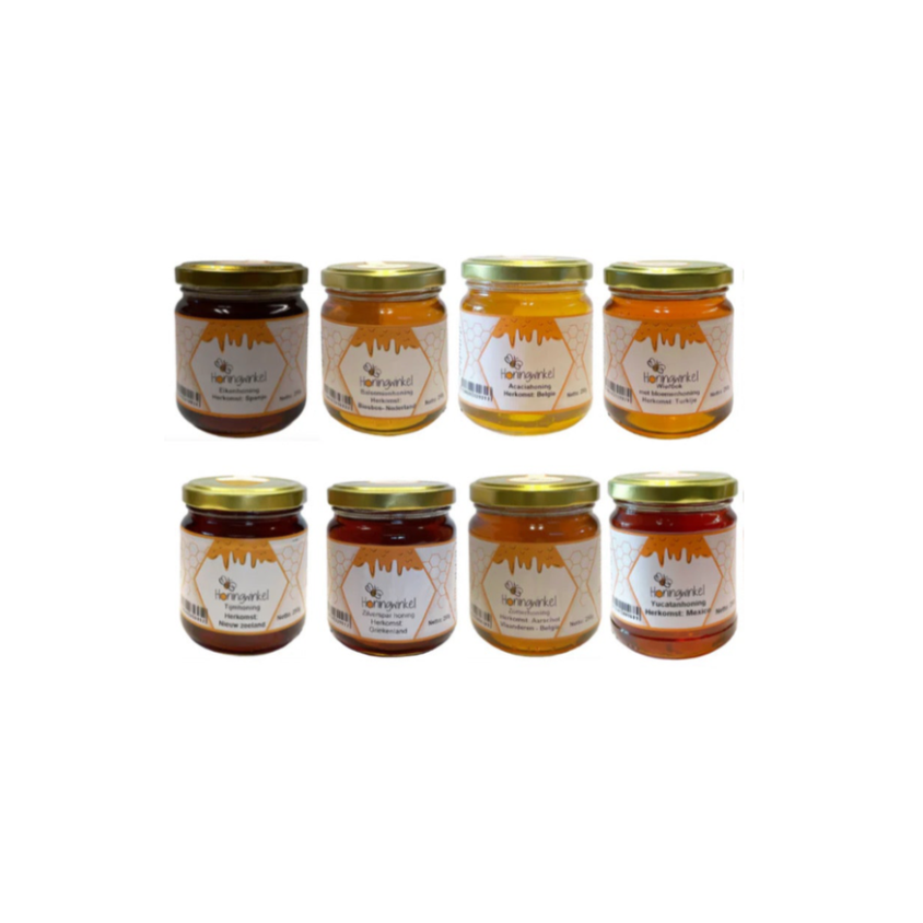 Proefpakket honing, 8 landen, 8 smaken