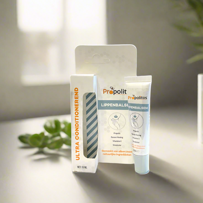 Lippenbalsem met propolis, rauwe honing, vitamine E en shea butter 10ml Propolitos (vloeibaar, ongekleurd)