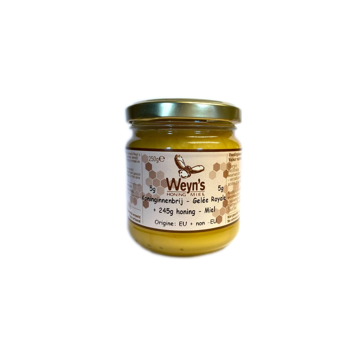 Honing met koninginnebrij (Royal Jelly) 250g Weyn's (vloeibaar)