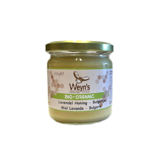 Biologische lavendel honing Bulgarije 450g Weyn's (crème) - Honingwinkel
