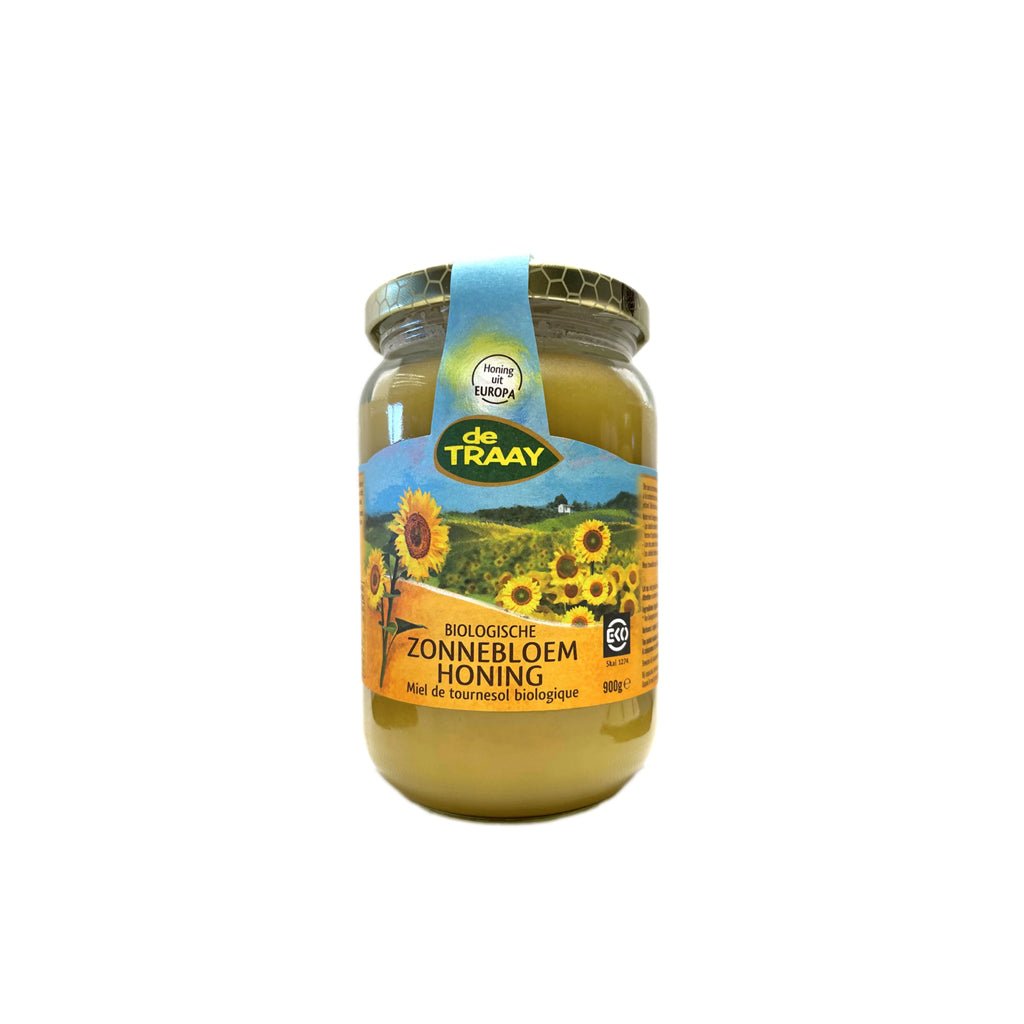Biologische zonnebloem crème honing Bulgarije de Traay (crème) - Honingwinkel
