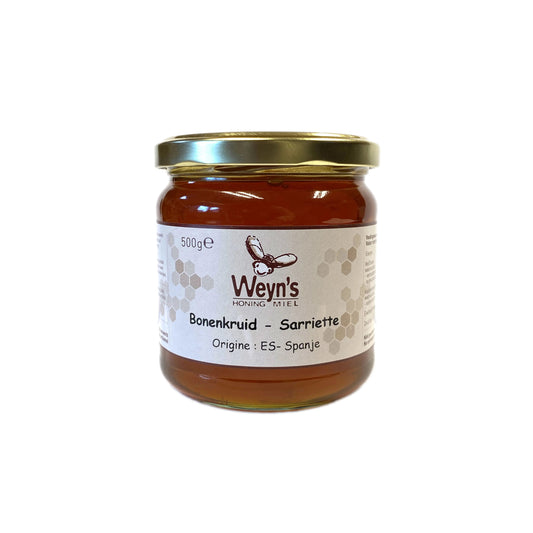 Bonenkruidhoning Spanje 500g Weyn's (vloeibaar) - Honingwinkel