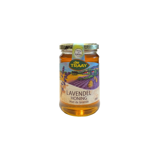 Gangbare lavendelhoning Bulgarije 350g de Traay (vloeibaar) - Honingwinkel