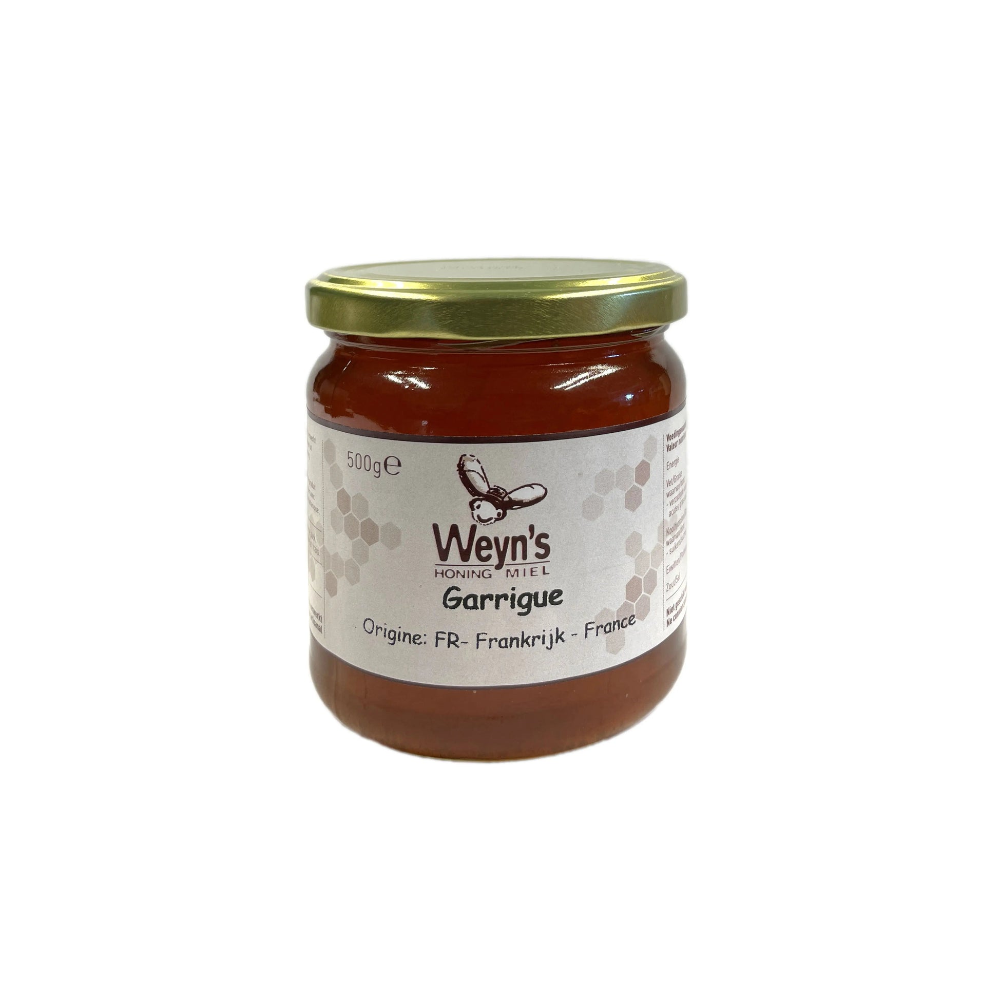 Garrigue honing Frankrijk 500g Weyn's (vloeibaar) - Honingwinkel