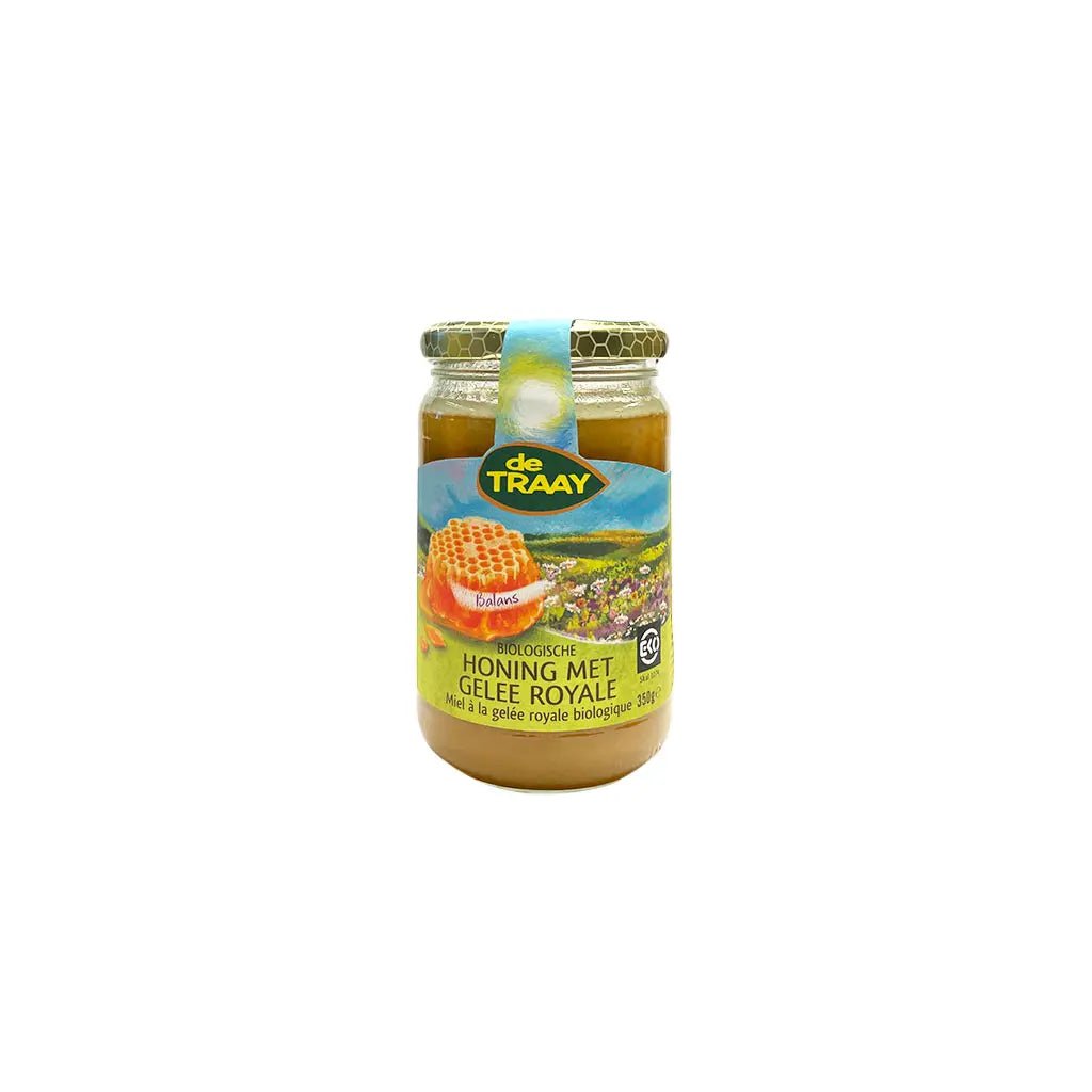 Honing met gelee royale (koninginnebrij) 350g de Traay (crème) - Honingwinkel