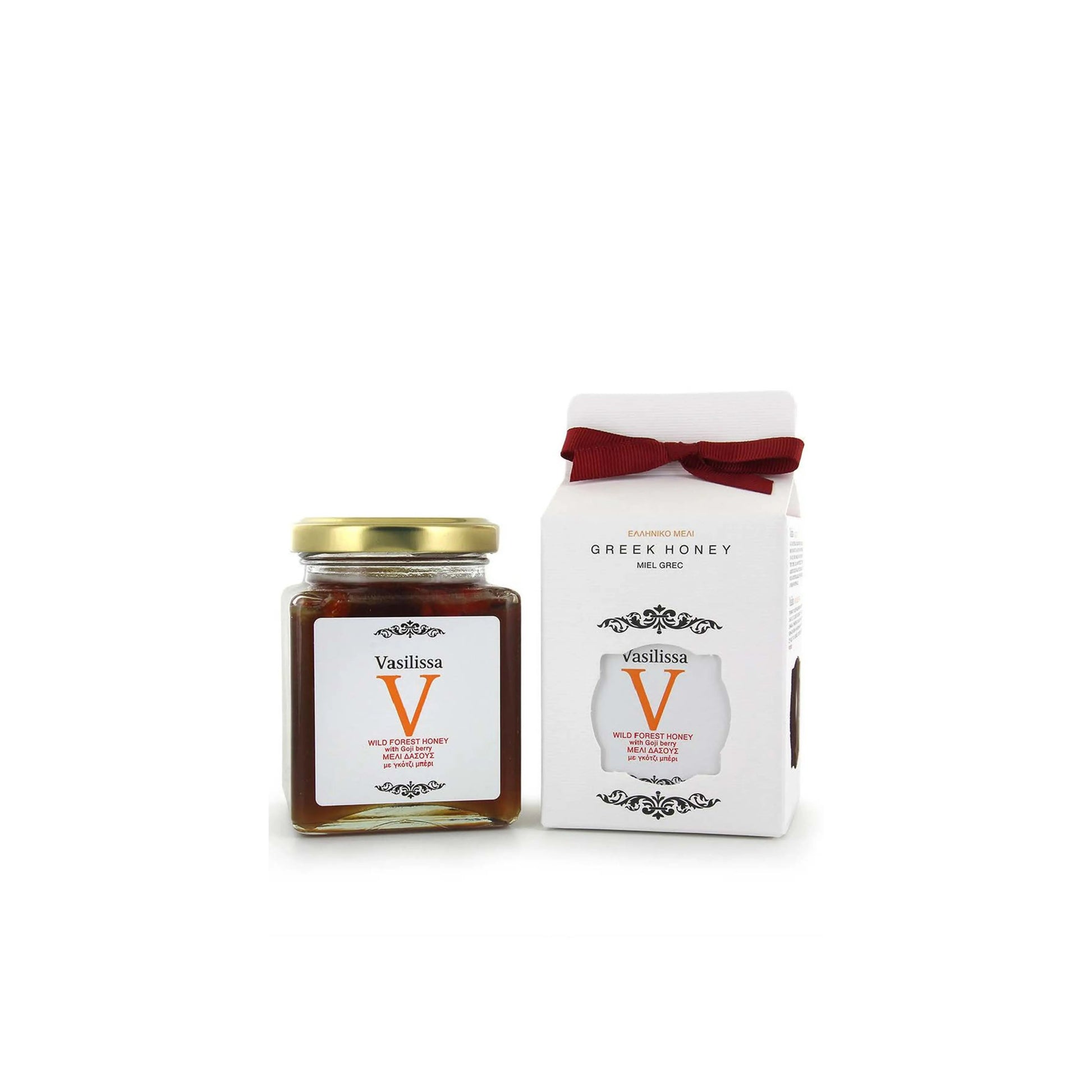 Honing met goji bes Griekenland 250g Vasilissa (vloeibaar) - Honingwinkel