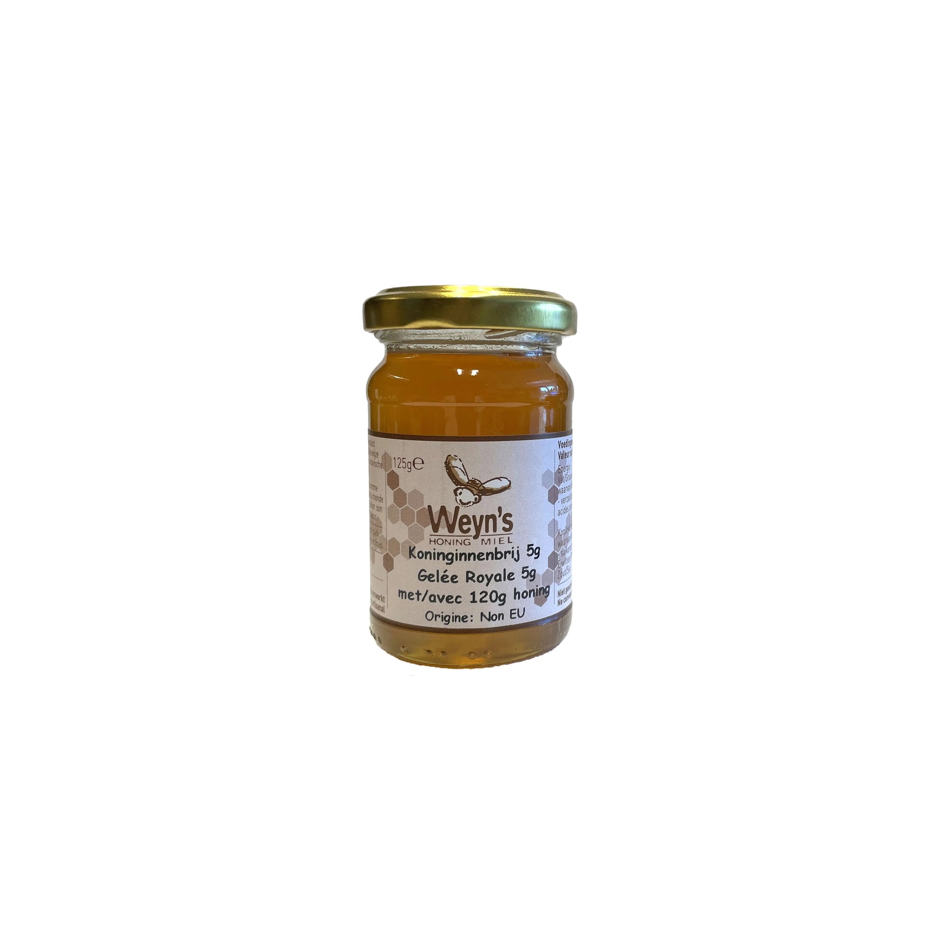 Honing met koninginnebrij (Royal Jelly) 125g Weyn's (vloeibaar) - Honingwinkel