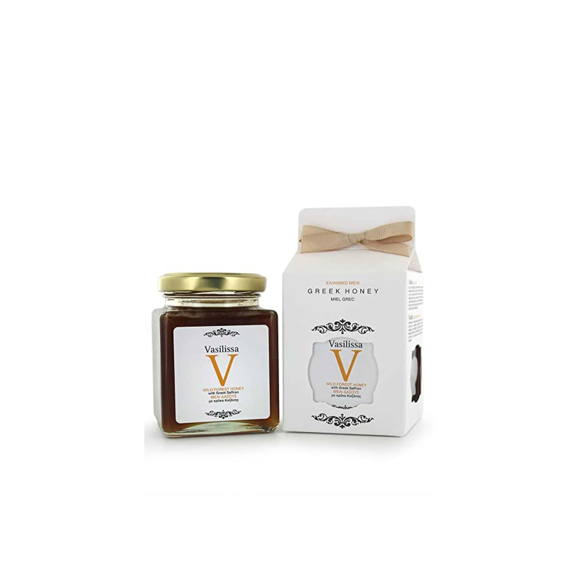 Honing met saffraan Griekenland 250g Vasilissa (vloeibaar) - Honingwinkel