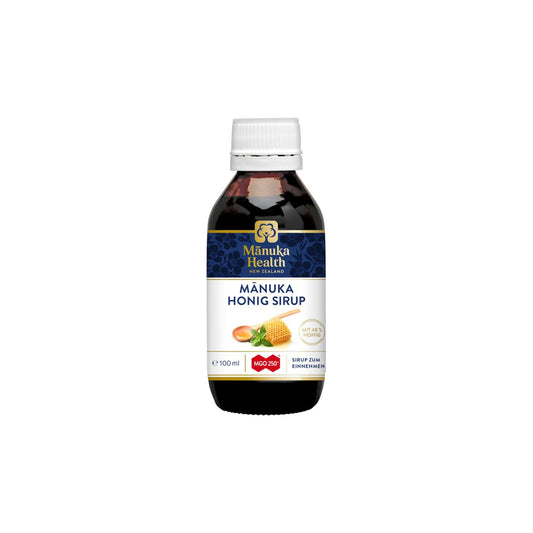 Manukahoning MGO 250+ siroop Nieuw-Zeeland 100ml Manuka Health - Honingwinkel