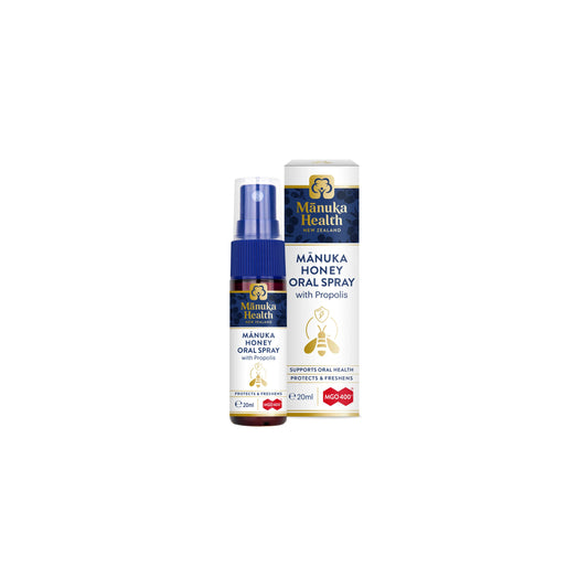 Manukahoning MGO 400+ mond spray Nieuw-Zeeland 20ml Manuka Health - Honingwinkel