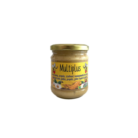 Multiplus (honing, stuifmeel, propolis en koninginnebrij / Royal Jelly) 250g Bijenhof - Honingwinkel