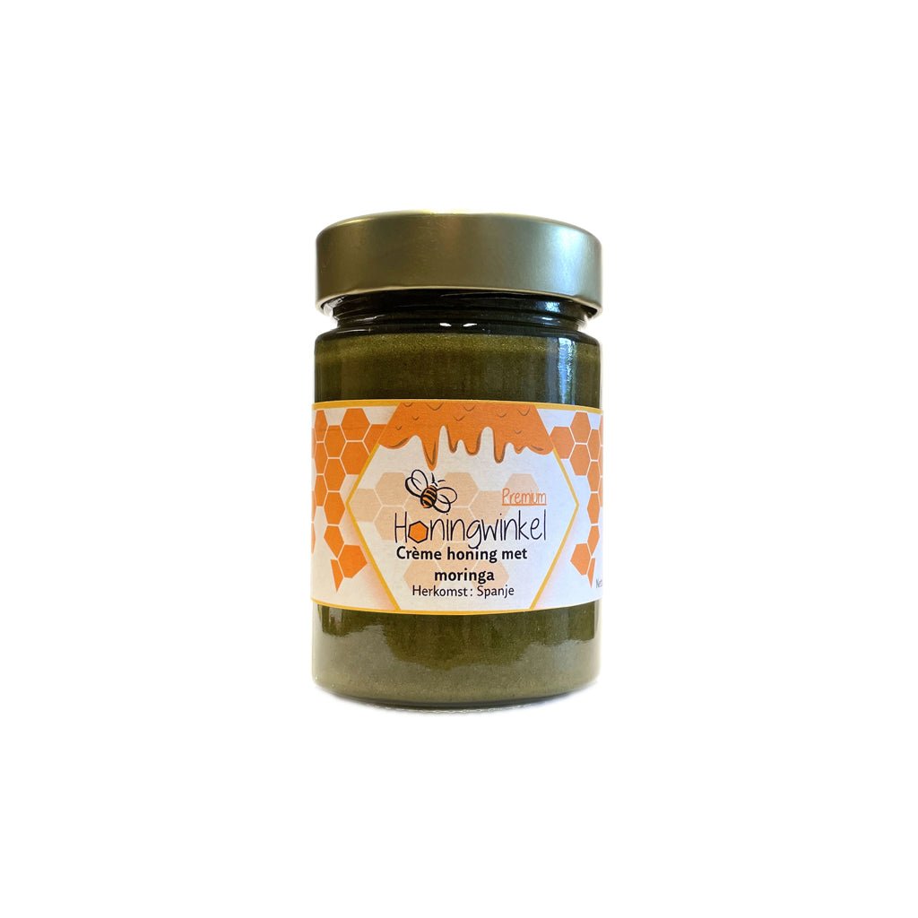 Premium crème honing met moringa 450g Honingwinkel - Honingwinkel