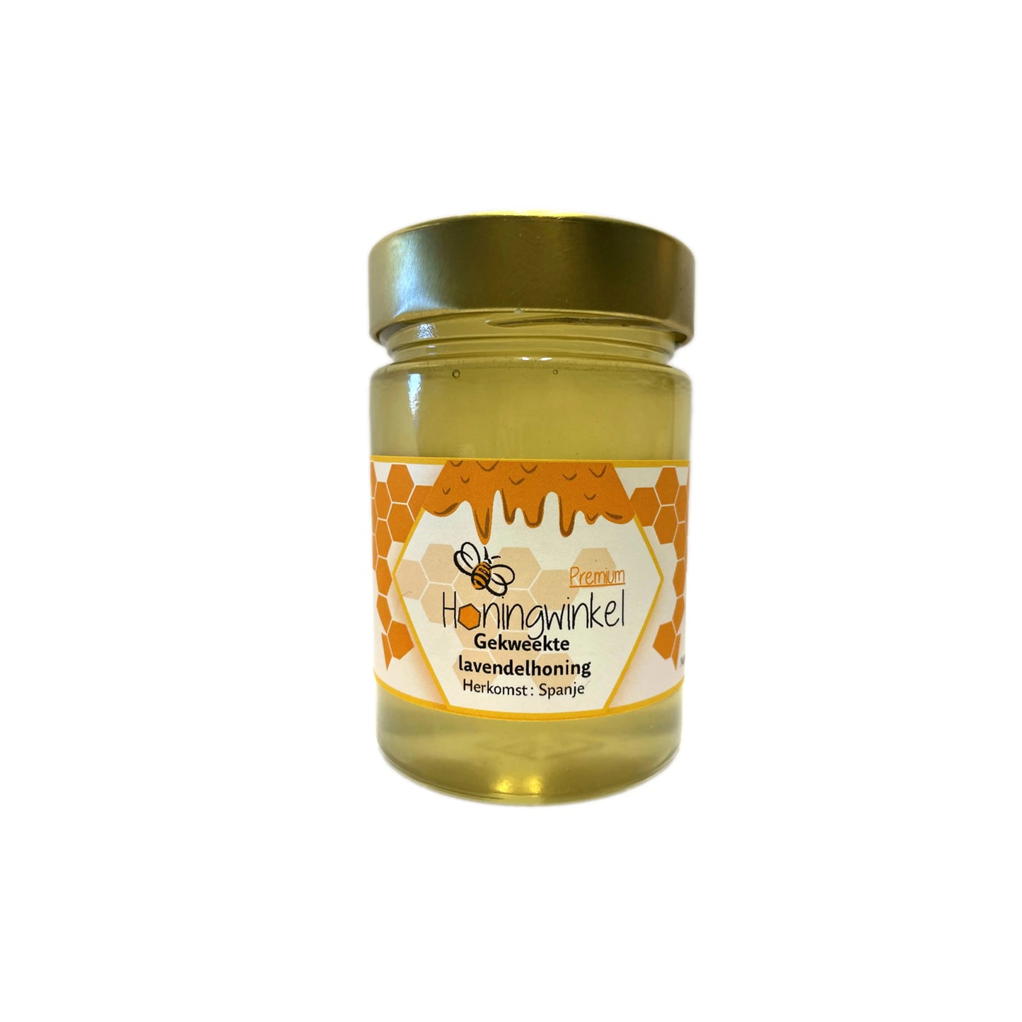 Premium gekweekte lavendelhoning Spanje 450g Honingwinkel (vloeibaar) - Honingwinkel