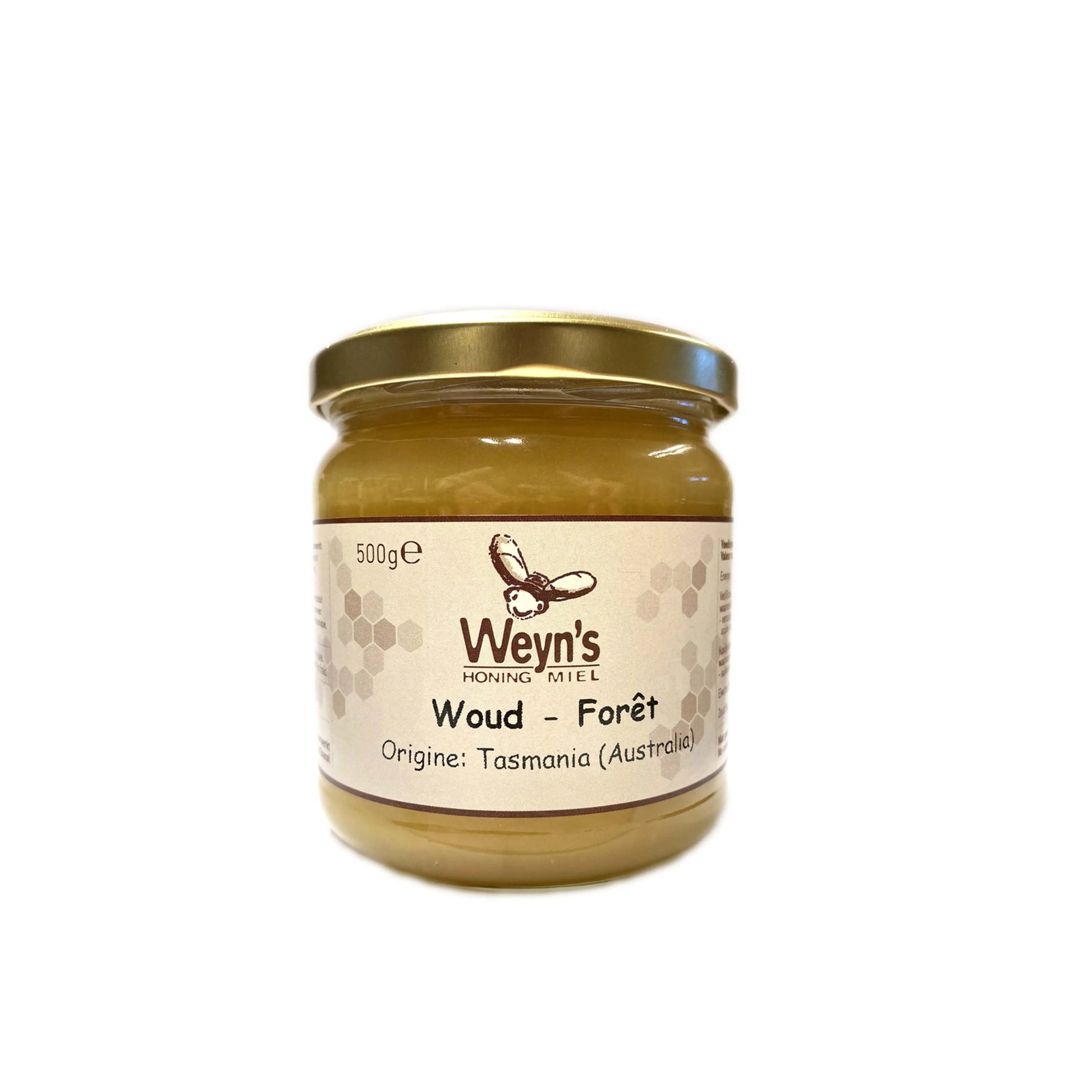 Woudhoning 500g Australië (Tasmanië) Weyn’s (crème) - Honingwinkel
